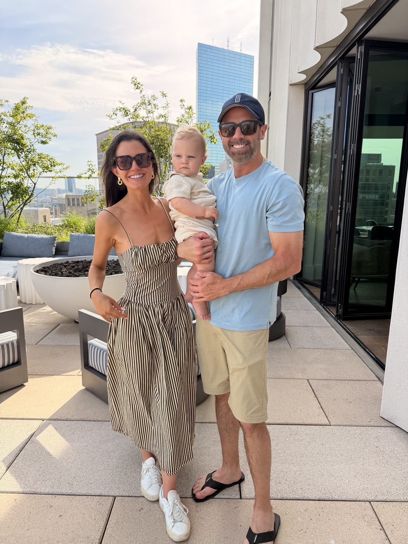 Hannah and Ryan, BarBaby's founders, with their baby